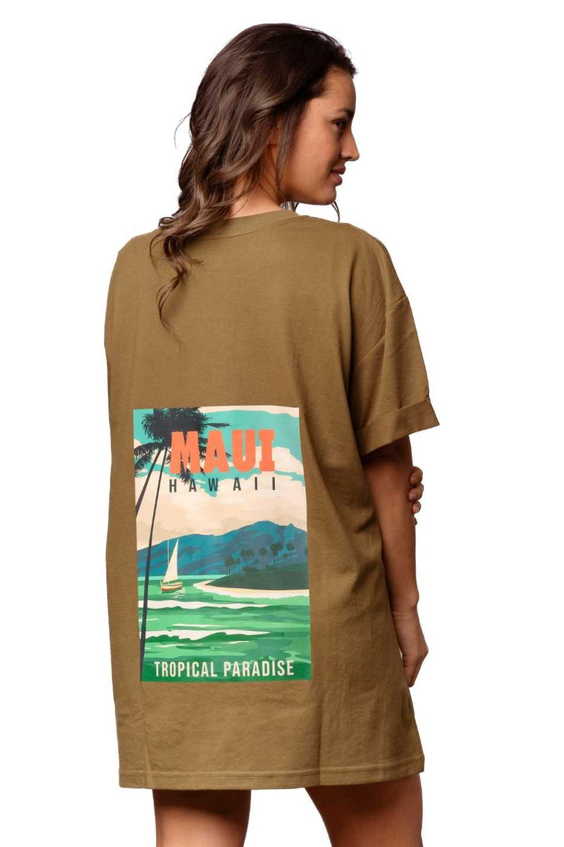 Polera Oversize Verde Militar Maui