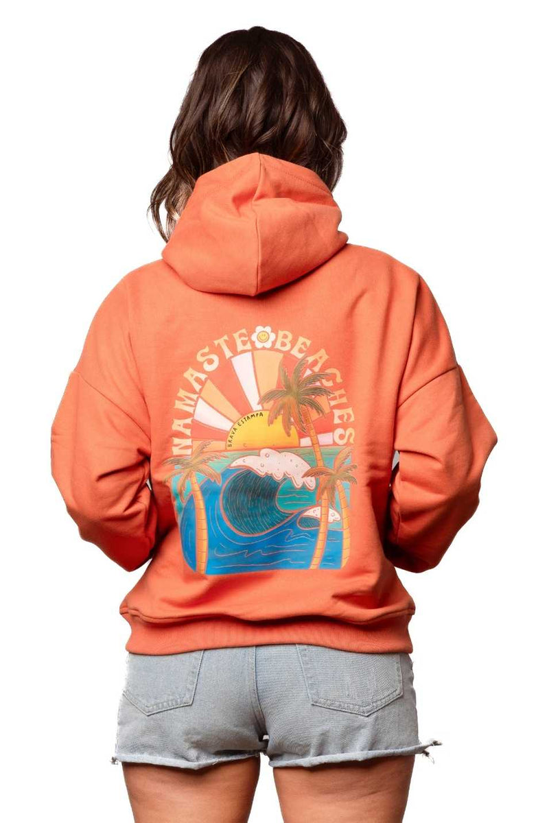 Polerón Hoddie Terracota Namaste Beaches