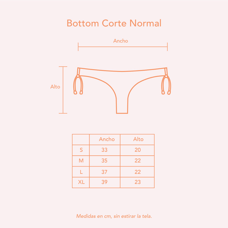 Bottom Safari pompones bordado (Reversible)