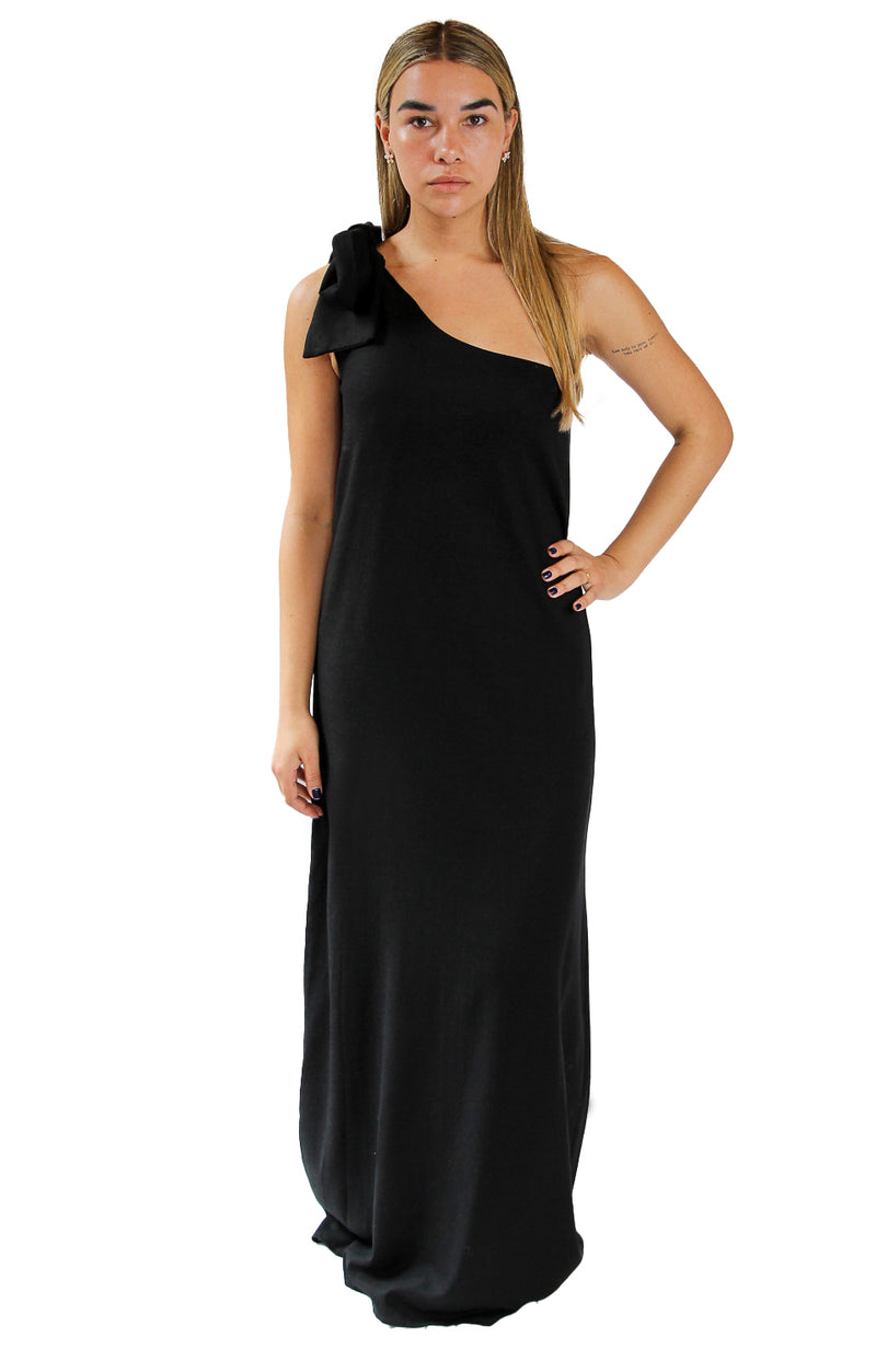 Vestido Lino Negro (Largo)