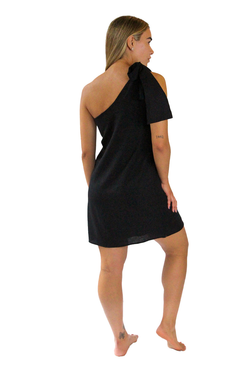 Vestido Lino Negro (Corto)