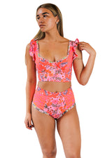 Corsé Pink Wild & Free (tirantes anchos, sin copas, con barbas)