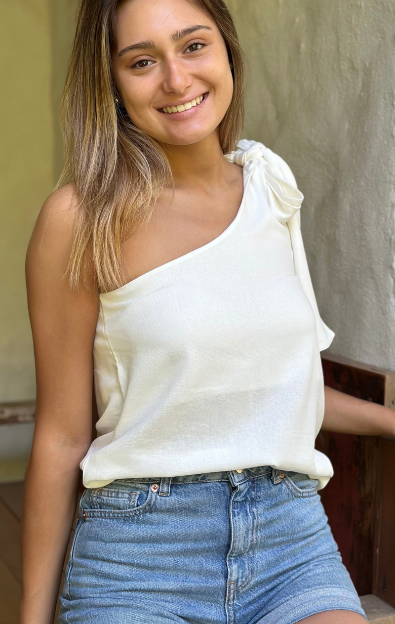 Polera Lino Blanco