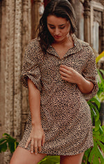 Vestido Camisero  Pineapple Beach Animal Print