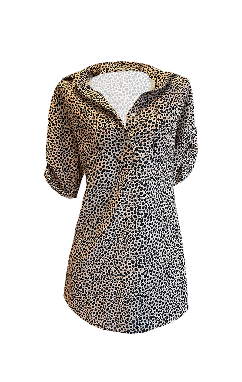 Vestido Camisero  Pineapple Beach Animal Print
