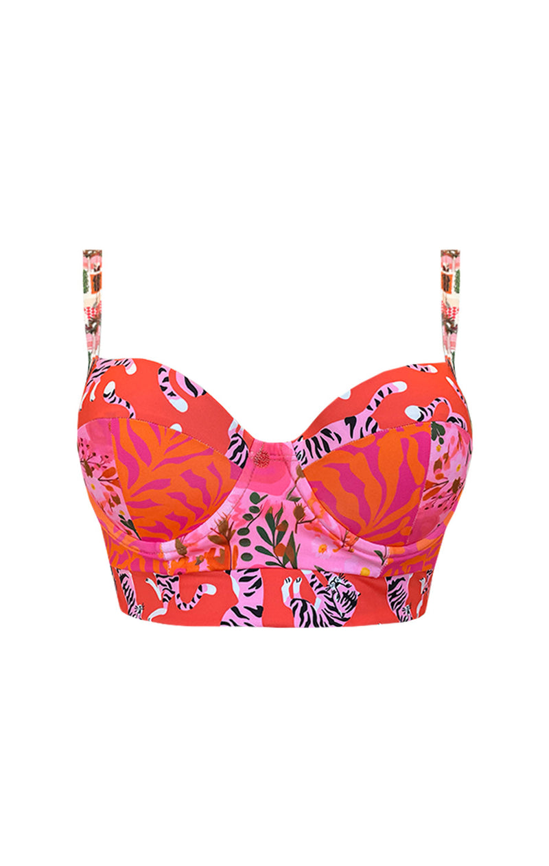 Top Pink Wild & Free (con copas y barbas)