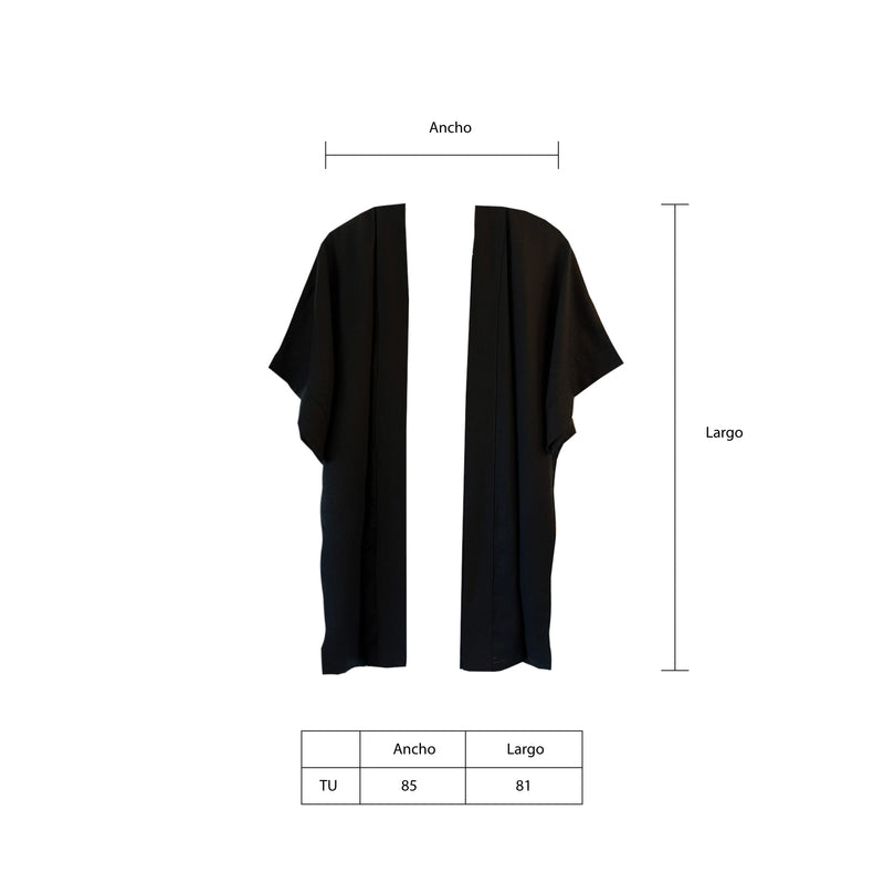 Kimono Lino Negro
