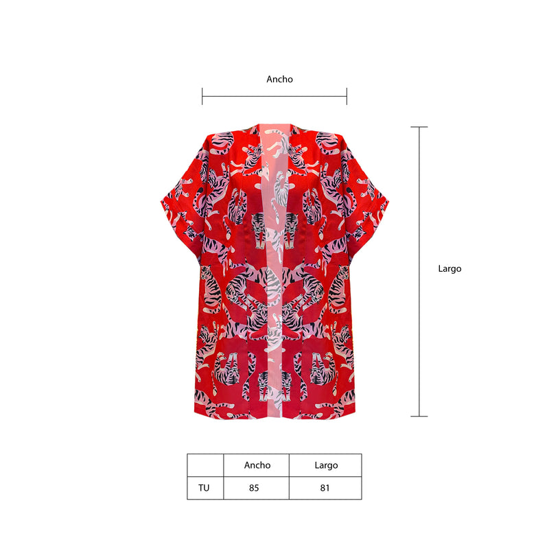 Kimono Lino Pink Wild & Free