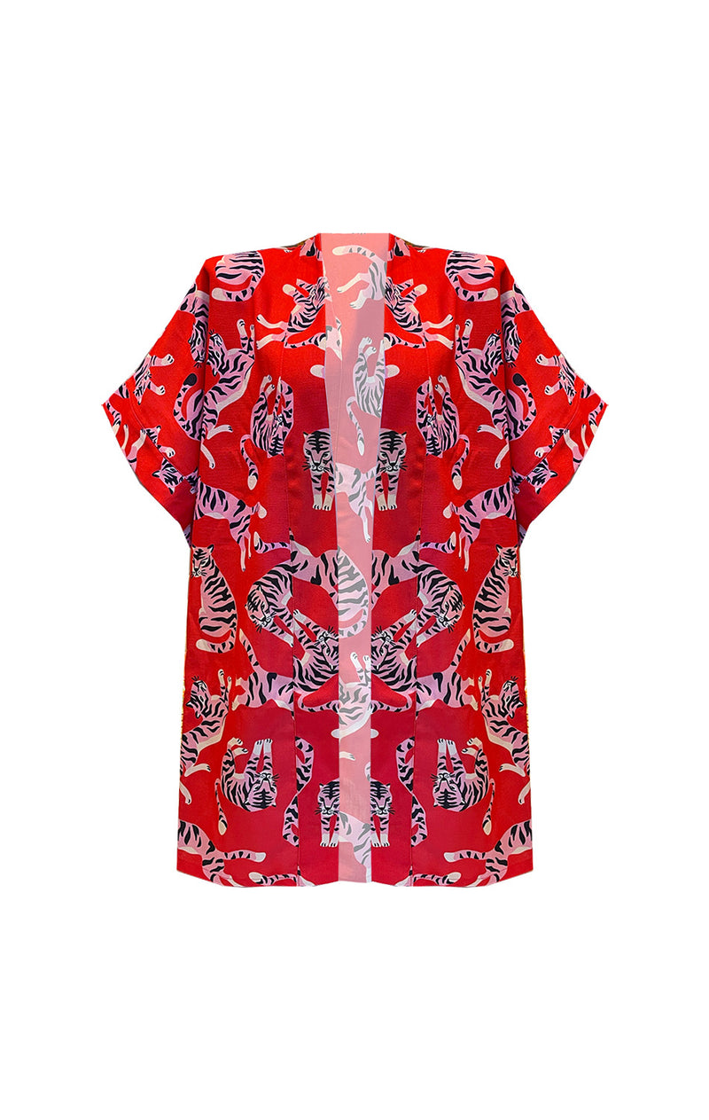 Kimono Lino Pink Wild & Free