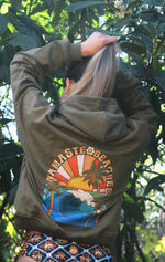 Polerón Hoddie Verde Militar Namaste Beaches