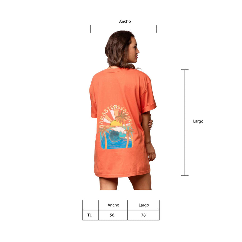 Polera Oversize Terracota Namaste Beaches
