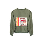 Polerón Polo Verde Militar Miami Beach Retro