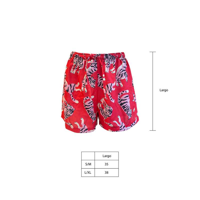 Short Lino Pink Wild & Free