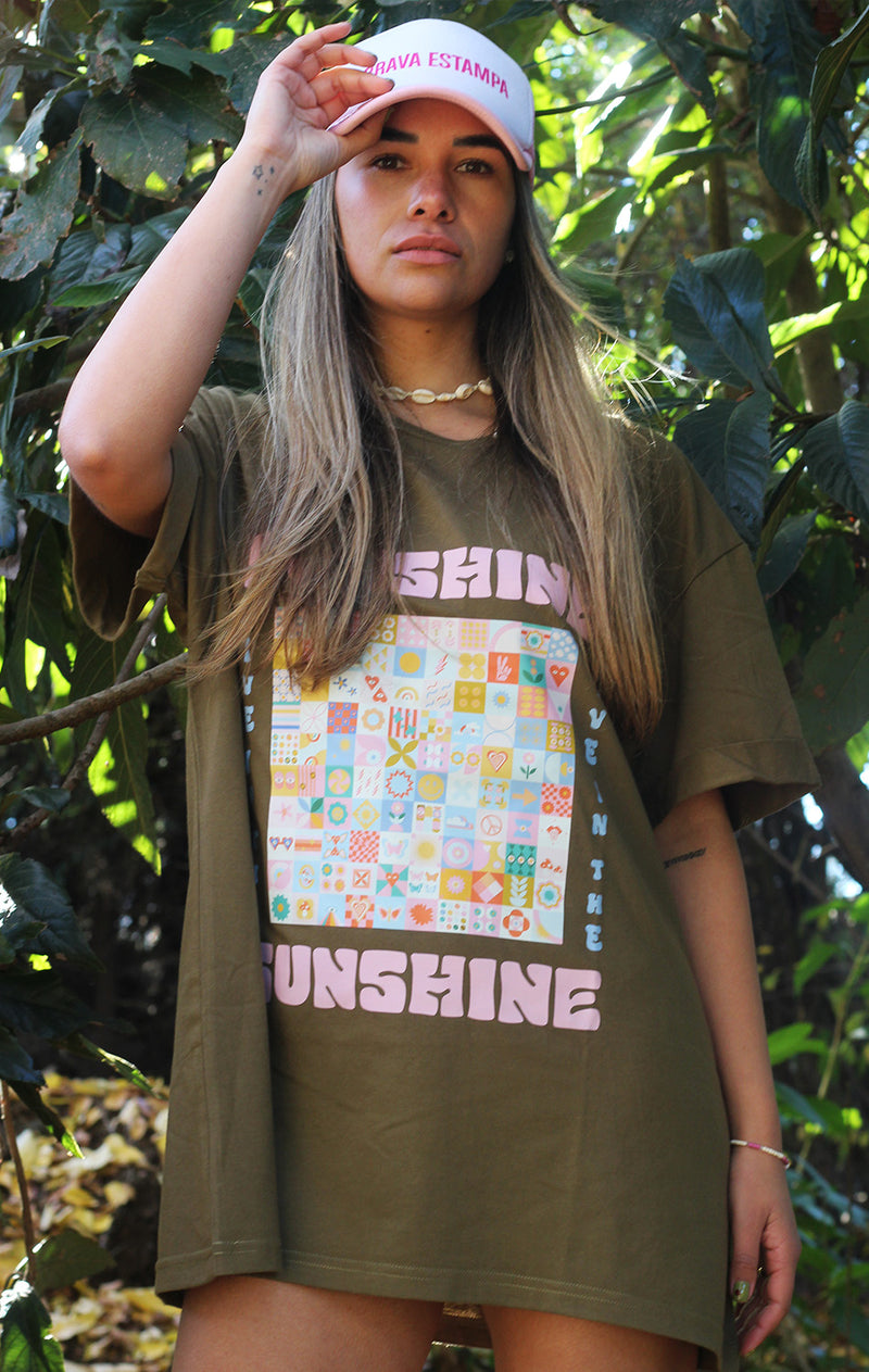 Polera Oversize Verde Militar Sunshine