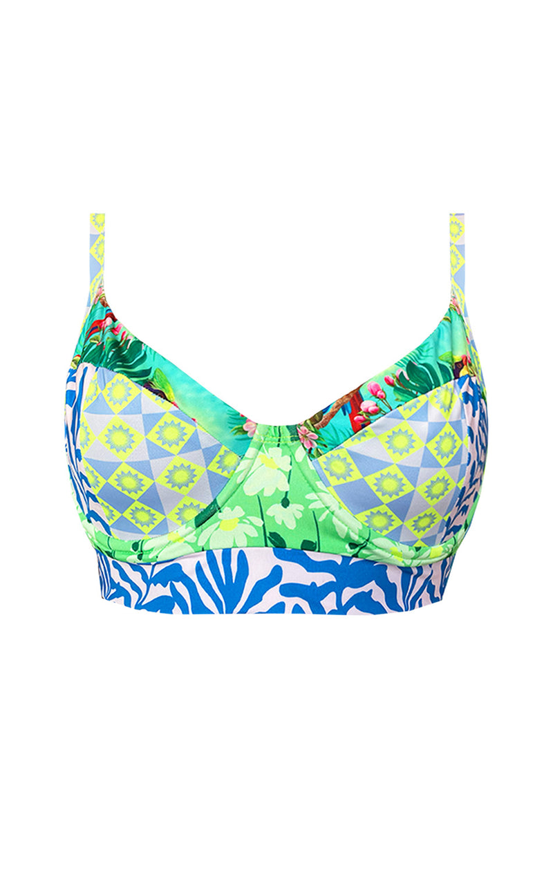 Top Green Wild & Free (sin copas, con barbas)