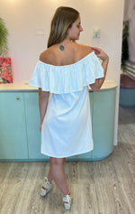 Vestido Strapless Lino Blanco